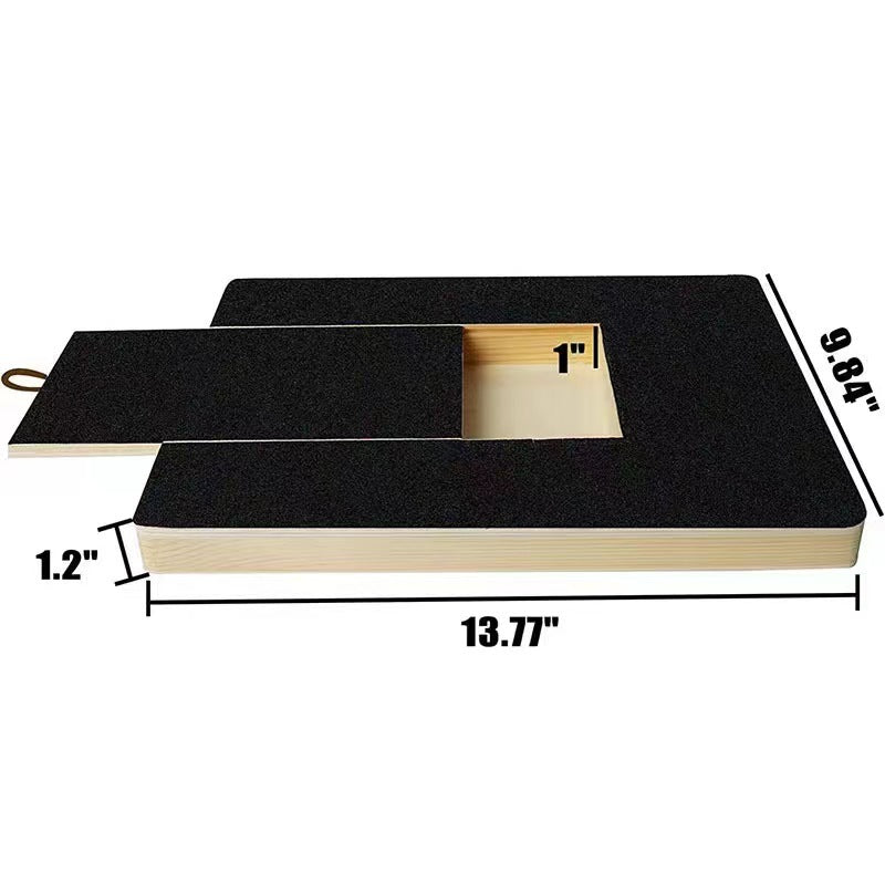 Pet Wooden Nail Scraper Board - Solid Wood Dog Nail File Grooming Tool for Natural Nail Trimming and Maintenance Toy Built-In Treat Box Dog Sandpaper Board Scratcher Pet Products