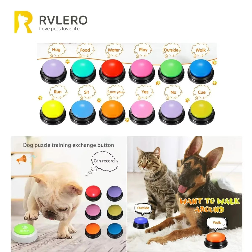 Dog Communication Buttons Voice Recording Button for Pet Training Buzzer Record Playback Funny Gift for Talking Pet