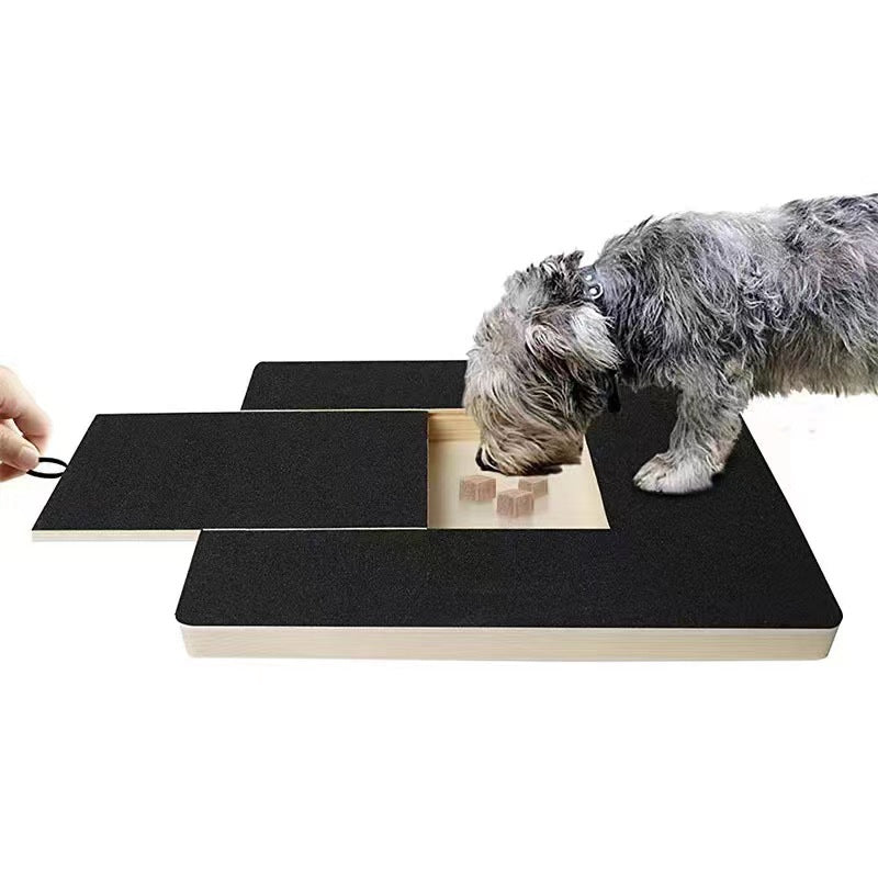 Pet Wooden Nail Scraper Board - Solid Wood Dog Nail File Grooming Tool for Natural Nail Trimming and Maintenance Toy Built-In Treat Box Dog Sandpaper Board Scratcher Pet Products